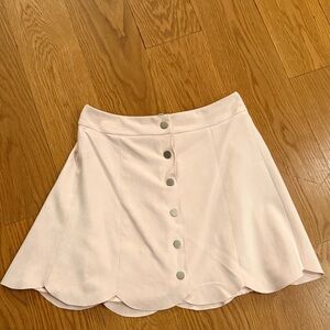 Lovers + Friends Light Pink Button-Up Mini Skirt